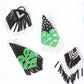 White Monstera Earrings
