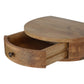 Solid Wood Wall-Mounted Rounded Nightstand