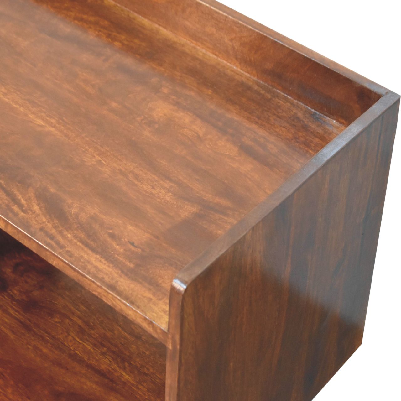Solid Wood Open-top Chestnut Media Unit