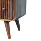 Solid Wood Honey Caramel T-Bar Ridged Chest