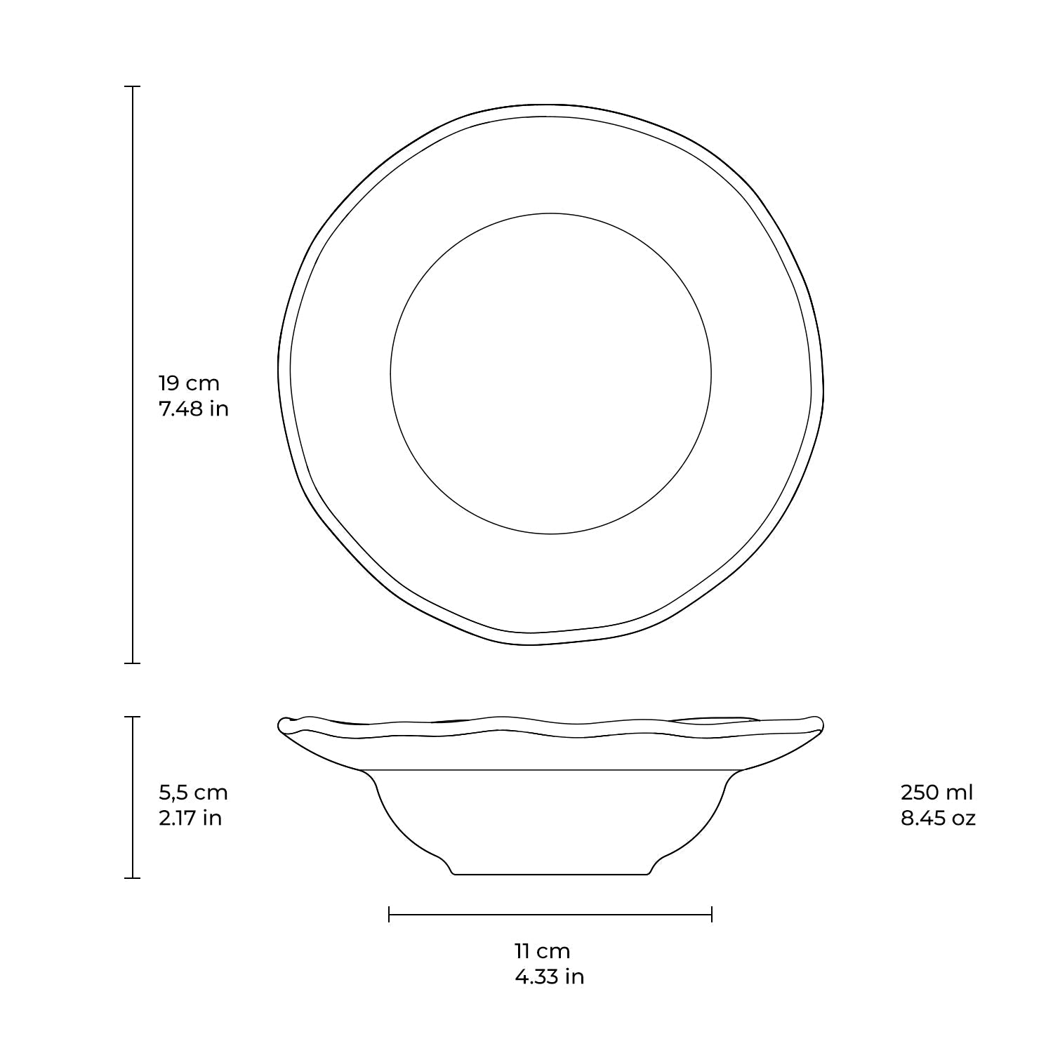 Dessert/Deep Rim Plate Set of 4