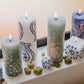 Henna Duck Egg Painted Candles