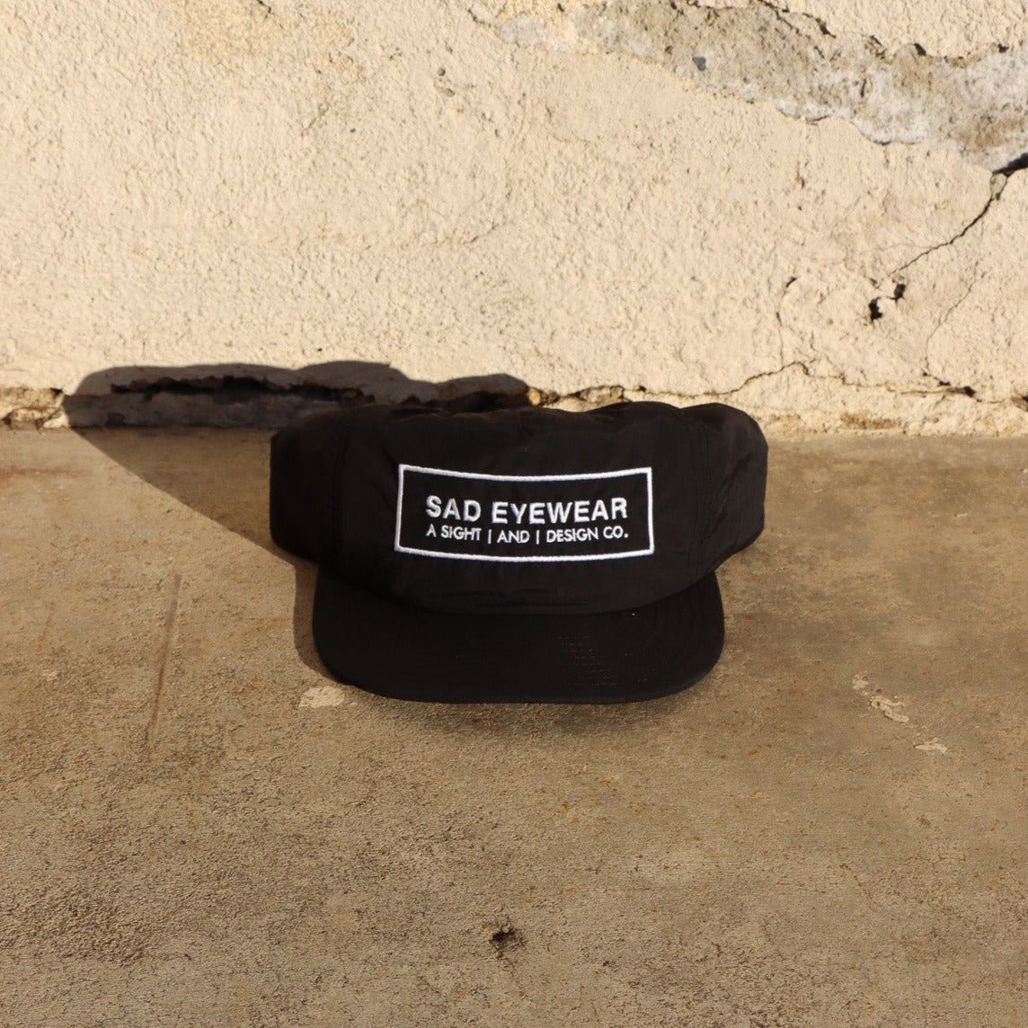 Embroidered Hat // Nylon Cap // Black