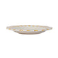 Ceramic Stripe Dinner Plate, Yellow - 10 x 10 x 1.25 Inches