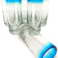 Aqua Rim Tequila Shot Glasses  - Set of 6