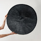 Statement Hand-Painted Black Binga Flat Basket