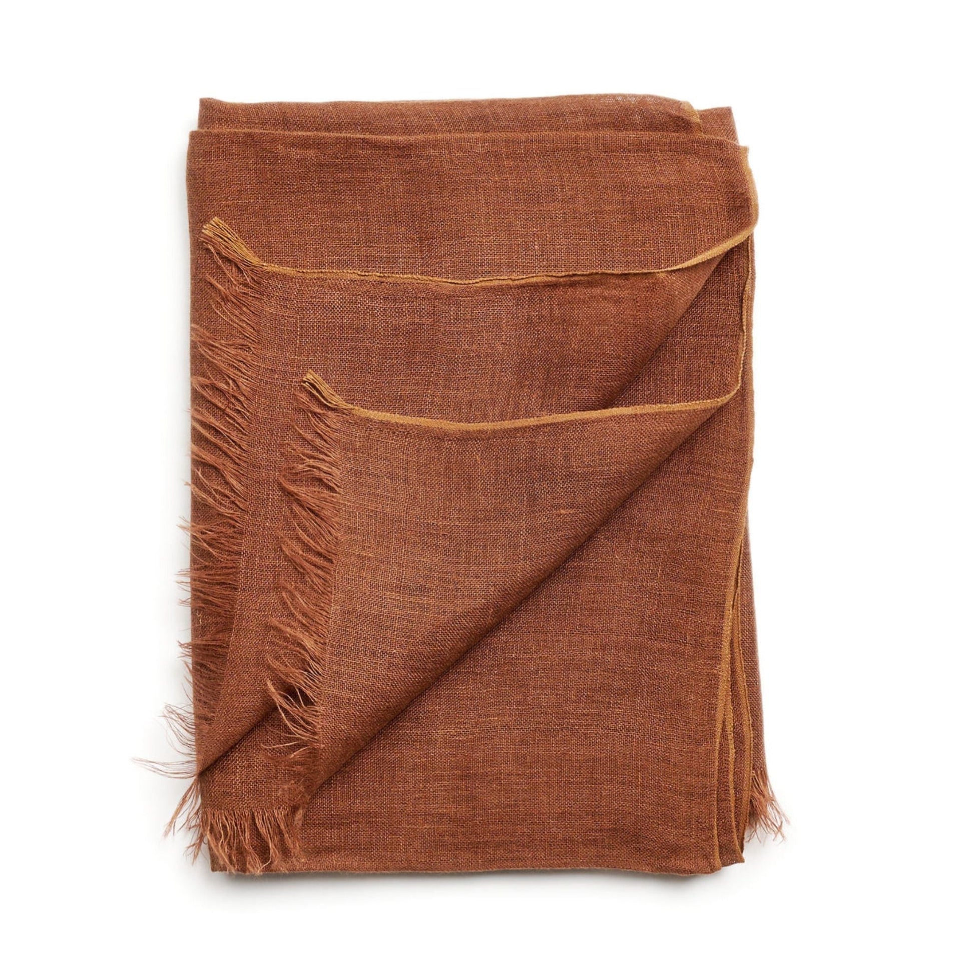 Oat Beige Hand Woven Linen Scarf