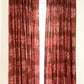 Block Print Curtain, Terracotta Drape - Forget Me Not 84"