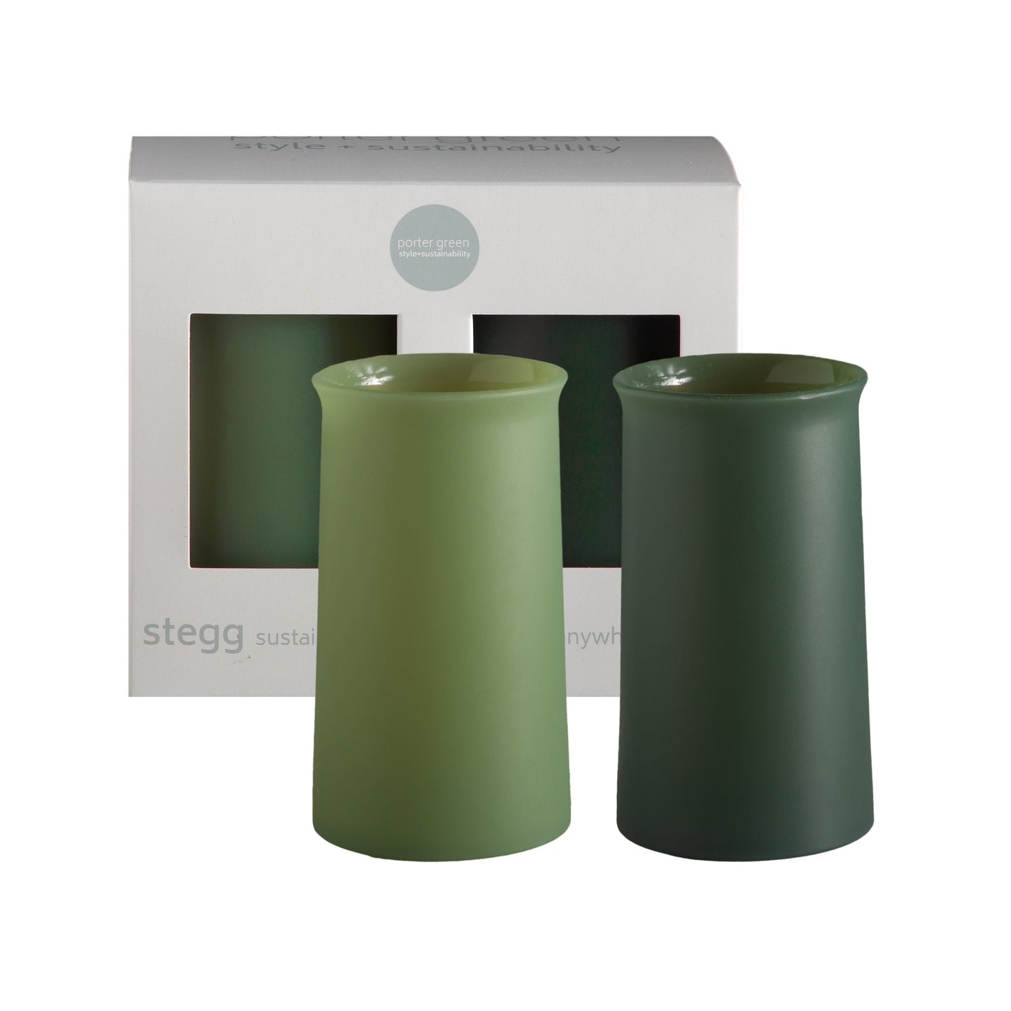 sage + olive | stegg | silicone unbreakable highball glasses