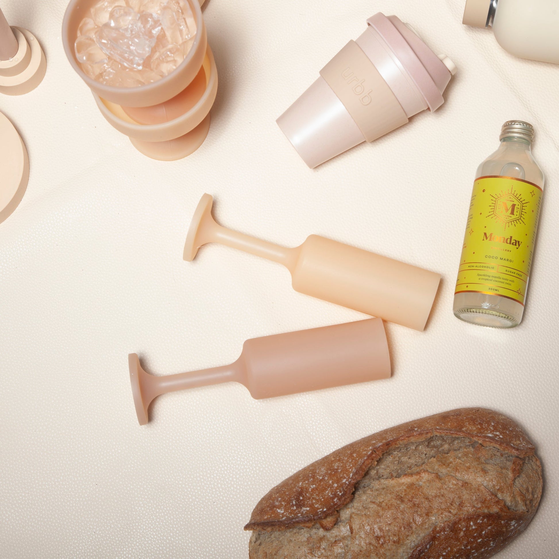 wheat + oat | seff | silicone unbreakable champagne flute