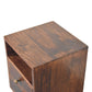 Solid Wood Mini Classic California Walnut Bedside Table