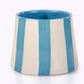 Ceramic Aqua Blue Stripe  Coffee cup - 3.5 x 2.5 Inches ( Set of 2 )