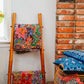 Handmade Reversible Printed Batik Quilt Blanket Throw, Quilted, 87 x 87 inches