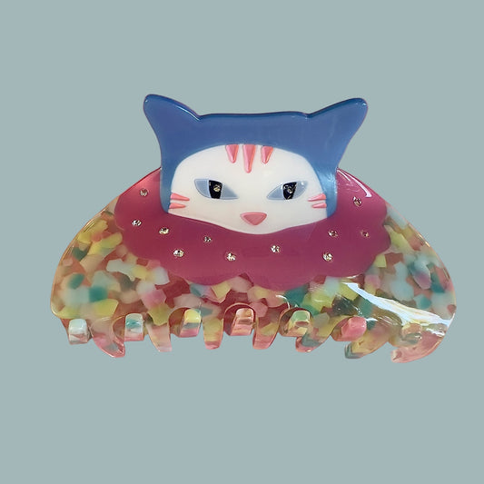 Confetti Cat Clown Hair Claw