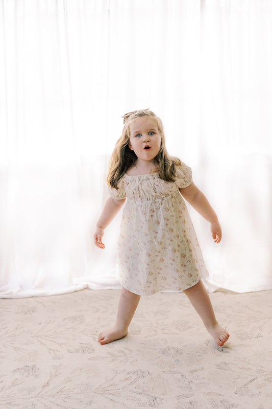 The Kennedi Dress- Spring Petal| Short Sleeve