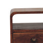 Solid Wood Mini Honey Caramel Curved Nightstand