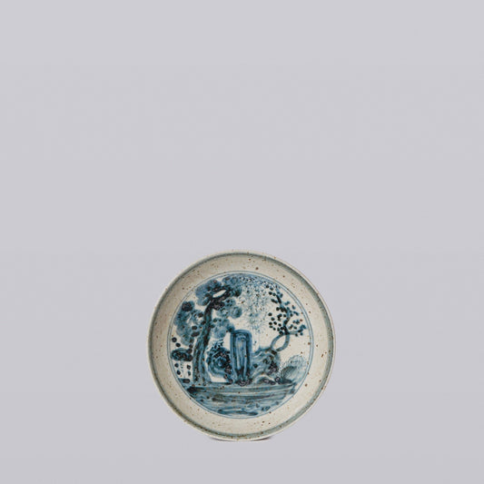 Small Blue and White Porcelain Three Friends Dish