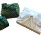 Set of 3 (S, L, XL) Reusable Cloth Furoshiki Gift Wrap | Christmas Trees & White