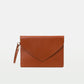 Envelope Clutch in Vegetable tanned calfskin and Suede Leather