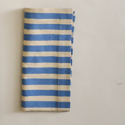 Oh! Stripes (Blue) Block Print Napkins