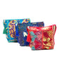 Color Splash Embroidered Cosmetic Bag - Assorted, Handmade