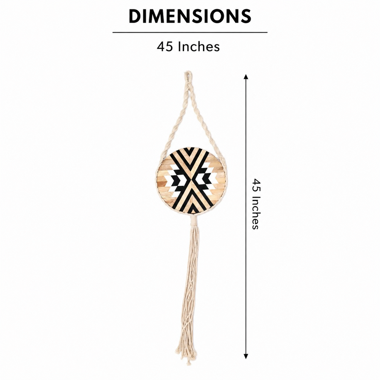 Wood & Rope Wall Hanging | Wood | Rustic Home Decor