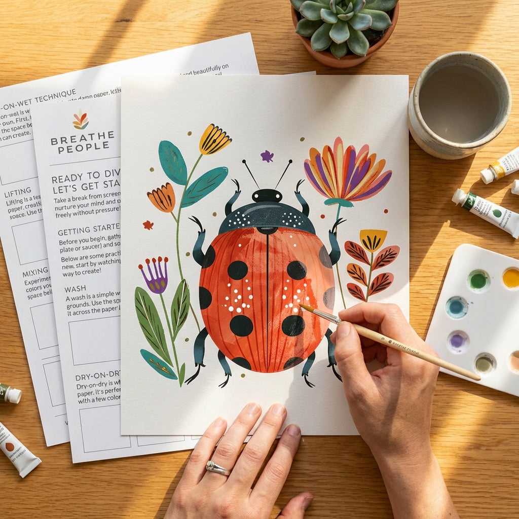 All-In-One Ladybug Watercolor Kit