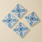 Malaga Patterned Marble Tiles Coasters |  Set of 4