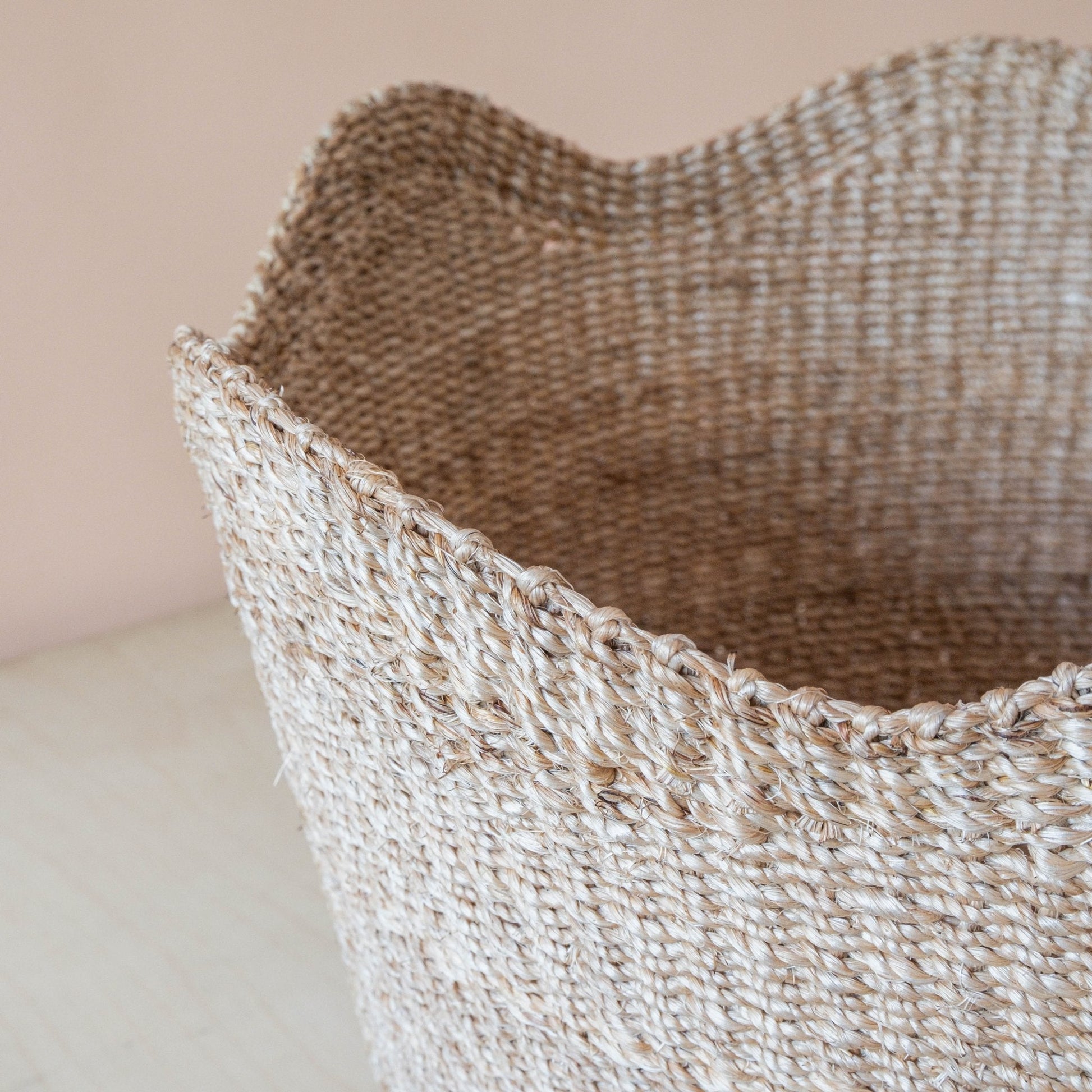 Jumbo Scallop Basket – Natural Handwoven Abaca Basket | LIKHÂ