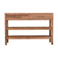 Solid Wood Woven Tier Console