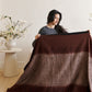 Handwoven Mink Brown Myrtle Drift Merino Throw