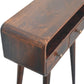 Solid Wood Mini California Walnut Curved Console Table