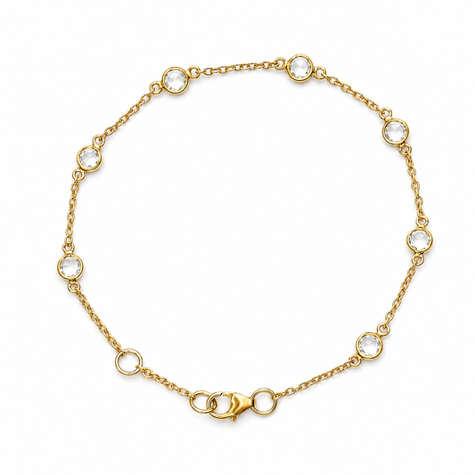 April Birthstone Bracelet — Crystal