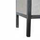 Solid Wood Faux Leather Nightstand