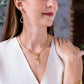 Fish and Pomegranate Charm Drop Necklace
