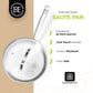 BE | LIVING Essential Series Saute Pan 24 cm (Triply stainless steel)