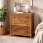 Solid Wood Oakish Three Drawer Chest