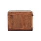 Solid Wood Curved Honey Caramel Wall-Mounted Bedside Table