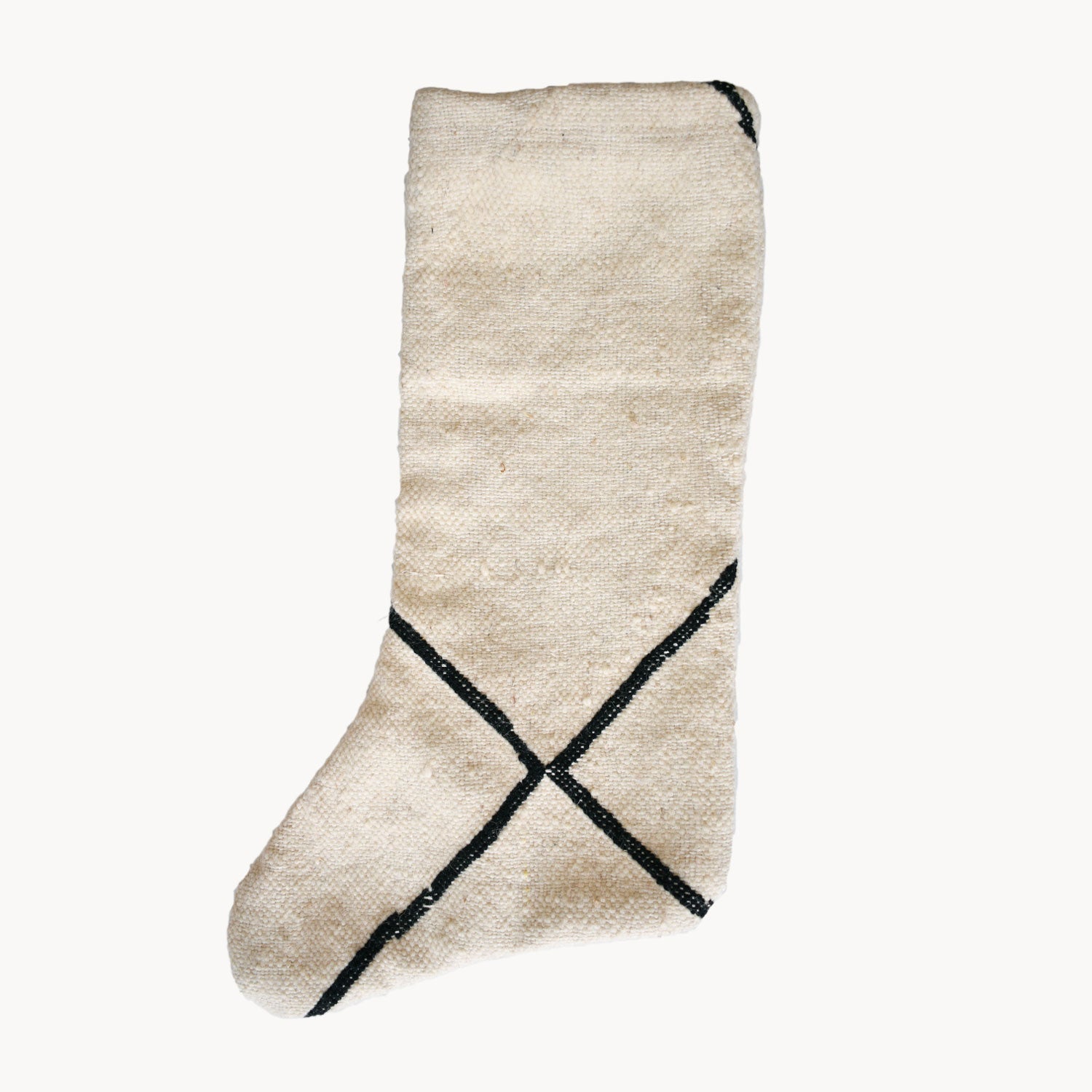 Handwoven Beni Ourain Christmas Stocking