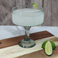 Set of 4 Natural Clear Hand Blown Margarita Glasses