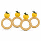 Handwoven Lemon Napkin Ring - Set of 4