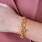 Gold Sculpted Circle Bracelet