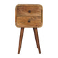 Solid Wood Mini Curved Nightstand