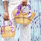 Ayine Bag Mini - Natural w/ Purple and Pale Lining