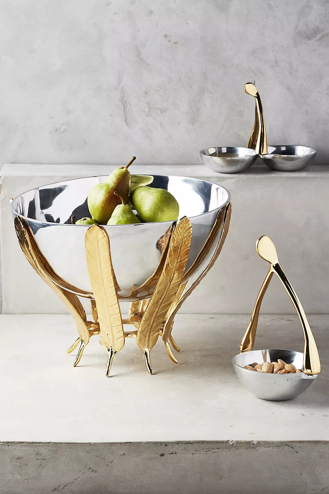 Wishbone Nut Dish Silver/Gold