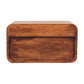 Solid Wood Curved Honey Caramel Wall-Mounted Bedside Table