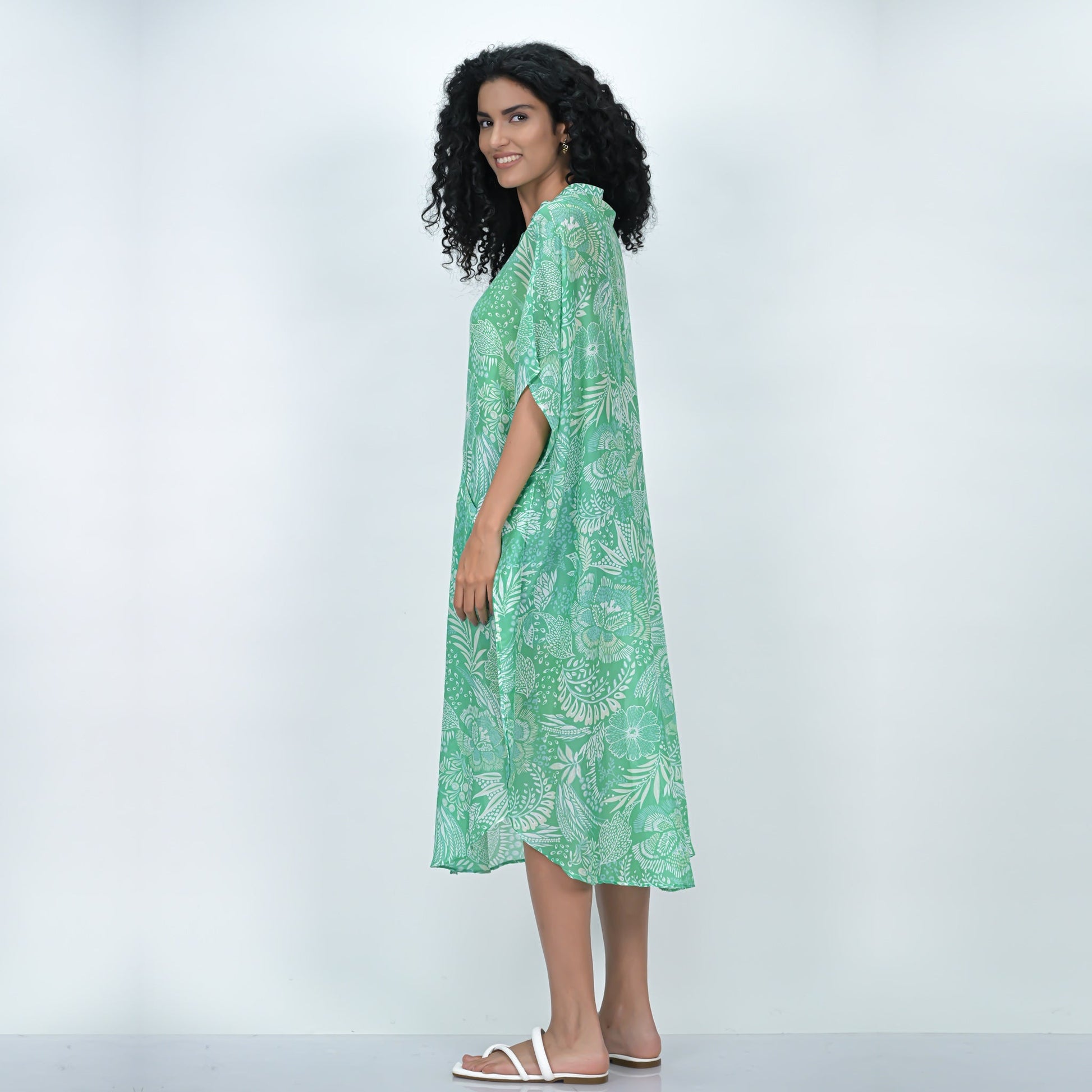 FLORET CAFTAN - GREEN