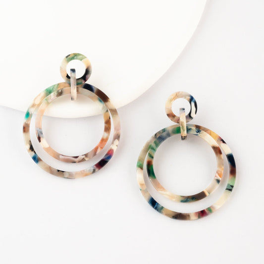 Margot Multicolored  Resin Dangle Earrings