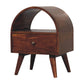 Solid Wood Chestnut Dome Bedside Table