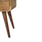 Solid Wood Mini Curved Nightstand